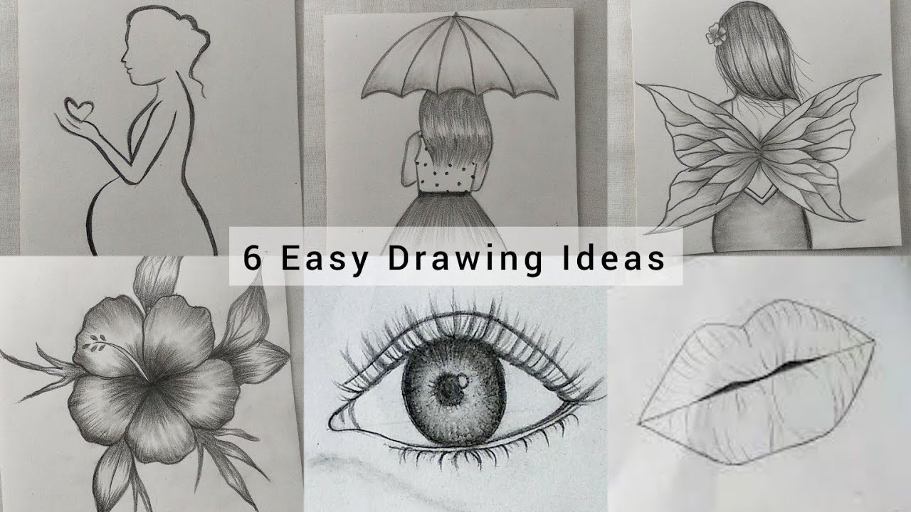 Some easy sketches from my sketchbook |How to draw beautiful sketches|simple  and creative drawings for beginners!step by step tutorials - YouTube