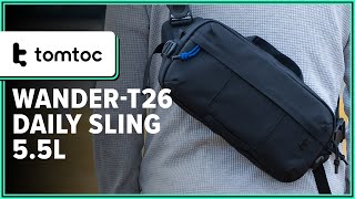 tomtoc WanderT26 Daily Sling 5.5L Review (2 Weeks of Use)