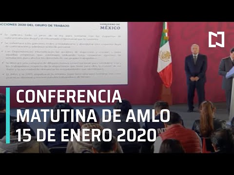 Conferencia matutina del presidente Andrés Manuel López Obrador  -miércoles 15 enero 2020