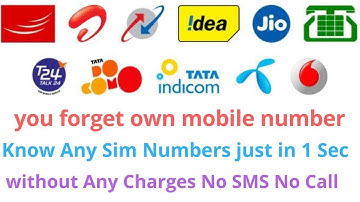 How To Check Own Airtel Idea Vodafone Bsnl Jio Aircel Decomo MTNL SIM Mobile Number Just in One Sec