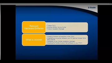 TSC3 Setup and Installation of Trimble Access