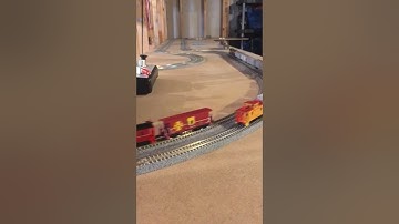 Shelf N scale layout using Kato Double-track