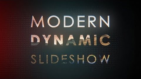 Modern Dynamic Slideshow ( After Effects Project Files)
