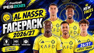 PES 2021 Al Nassr Facepack 2026/27 🔥 HD Faces & Latest Squad 🟡🔵
