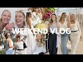 WEEKEND VLOG | Thrift finds, trying on *MORE* wedding dresses, cafe dates, chaos, etc