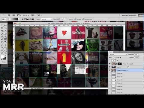 Tutorial Photoshop | Crear un wallpaper de collage de portadas de discos