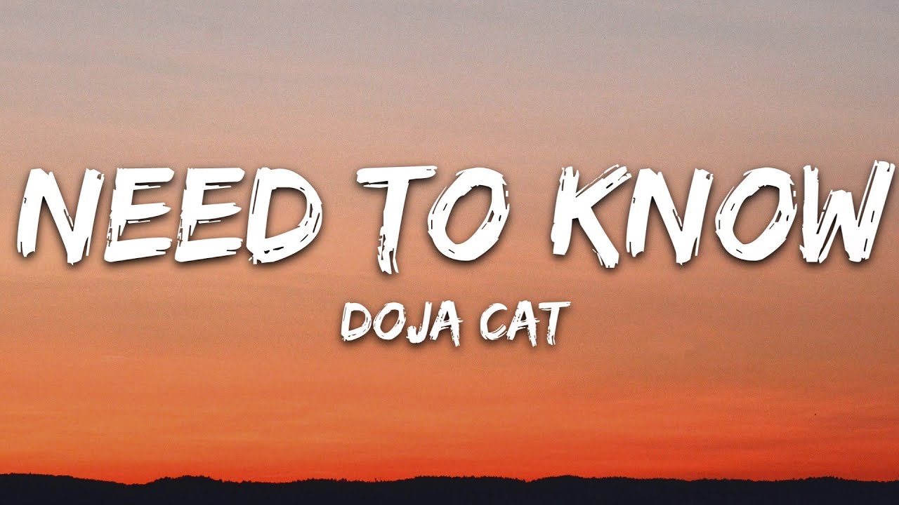 Doja Cat Need To Know Lyrics Youtube 