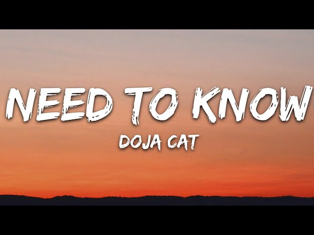 Doja Cat - Need To Know (Lyrics) class=