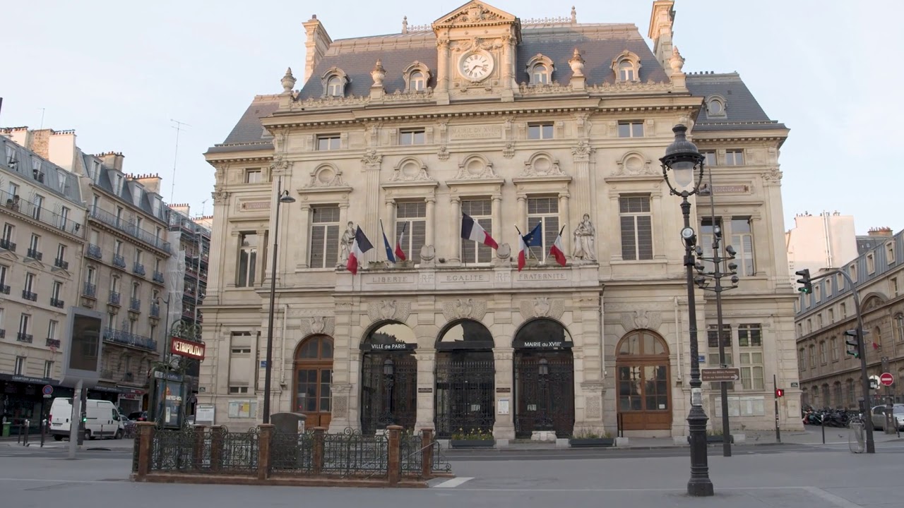 Empty Town Hall In Paris Front View - YouTube