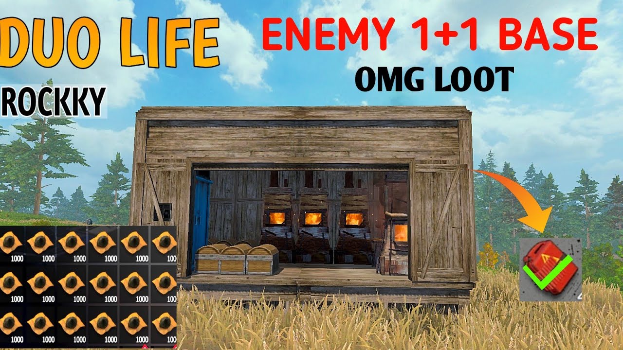 Enemy 1V1 base omg loot 😲Lucky Bloody Rank Max Server 🎮Last island Of Survival‎⁨ @4EYT786