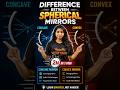 Difference Between Spherical Mirrors in 1 Minute! ⏱️ | Class 10 Physics | AP/TS