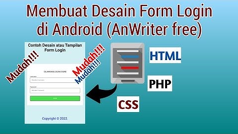 Membuat Desain Form Login di Android (AnWriter free)