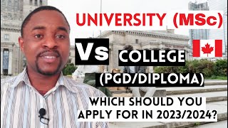 Post Graduate (PG) DIPLOMA vs MASTERS Canada 🇨🇦 || College vs University in Canada Which is Better
