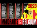 Top 100 des plus grands groupes dimmigrants et de rfugis en belgique