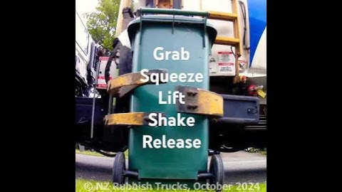 Extreme Close Up Action of Side Load Garbage Truck Grabbing Bin #closeup #truck #garbage #rubbish