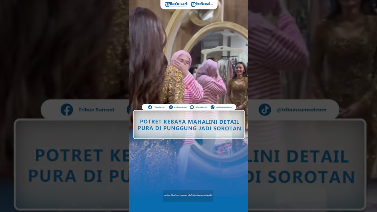 POTRET Kebaya Mahalini Saat Mepamit Jadi Sorotan, Detail Gambar Pura dari Rangkaian Payet