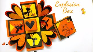 Famous Orange Explosion Box 2 Layer Making Video | DIY Paper Craft Gift for your boyfriend/girlfriend Wealth