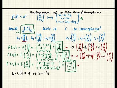 Darstellungsmatrizen bzgl verschiedener Basen und der Zusammenhang zum