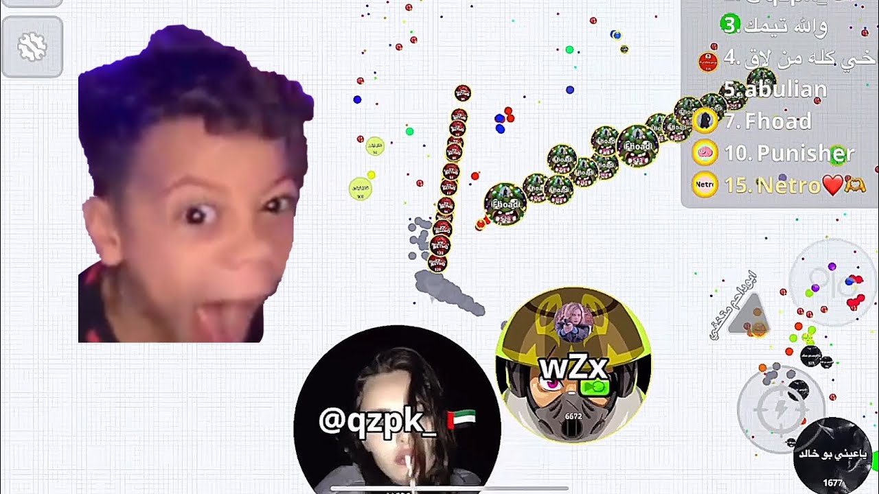 أقيام مايكرو تضحك🤣Funny Macro-[اقاريو-Agar.io]