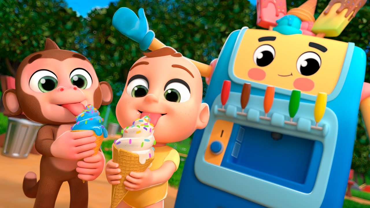 Lagu Mesin Es Krim Besar! + Lebih Lagu Anak Belajar | Lalafun Bahasa Indonesia