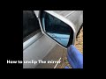 How to unclip Sideview mirror Cadillac CTS 2003 2007