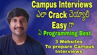 Do This To Crack Campus Interview Easily (Telugu) | 3 Best Resources To Crack Campus Interview