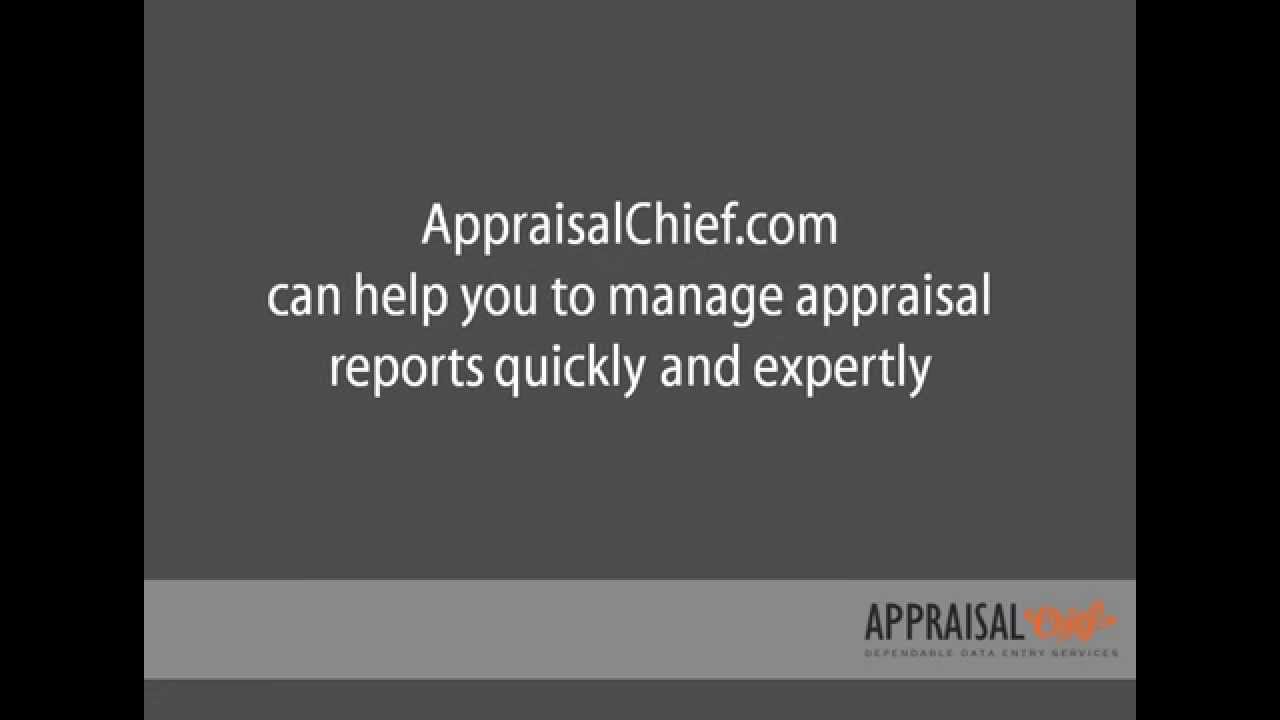 AppraisalChief - Appraisal Reports Data Entry Services