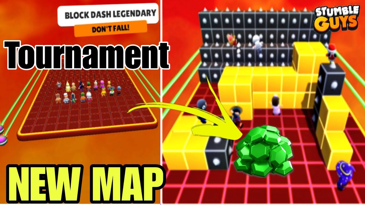 STUMBLE GUYS - REYJU Tournament SOLO BLOCK DASH MAP 40.000 GEMS