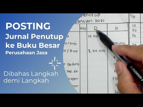 Cara Posting Jurnal Penutup ke Buku Besar Perusahaan Jasa