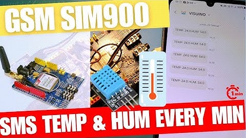 Send Temperature & Humidity SMS Every Minute to Your Phone - Visuino