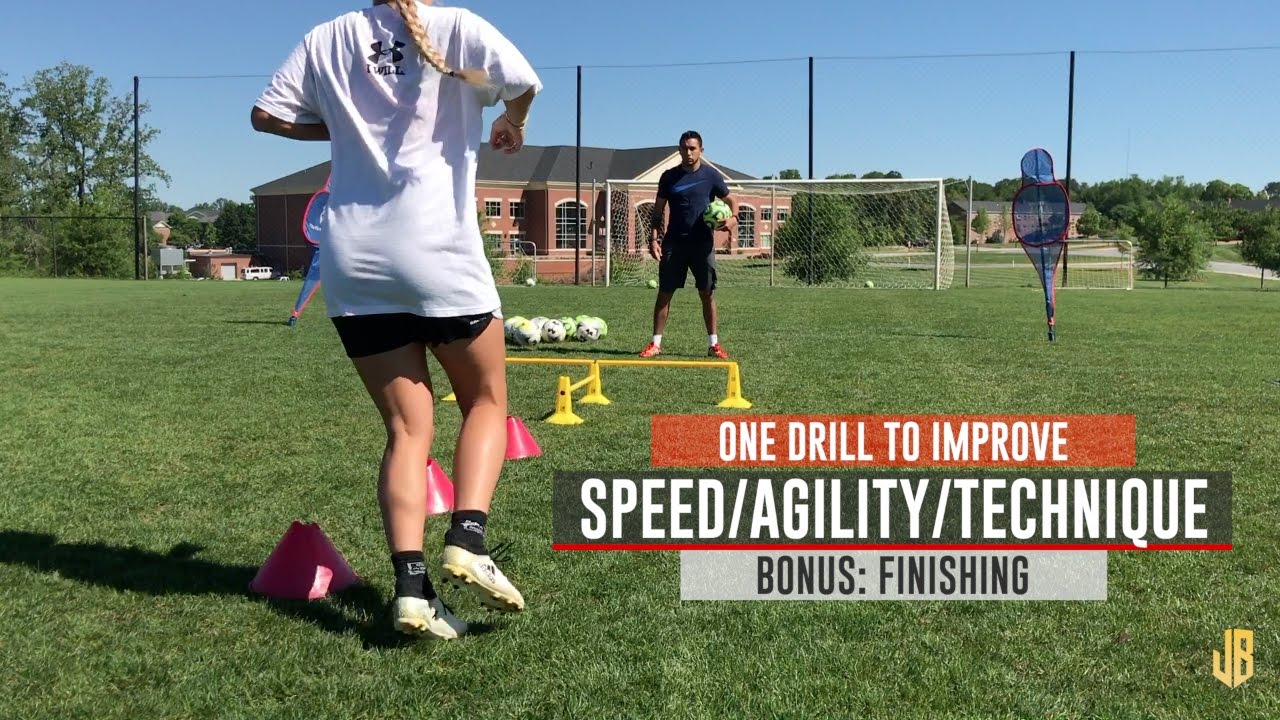 1 Simple Soccer Drill For - Speed and Agility - Technique - Finishing