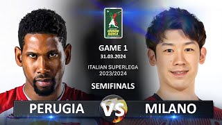 Semifinals of Italian Volleyball SuperLega 2023/2024 | Perugia vs Milano