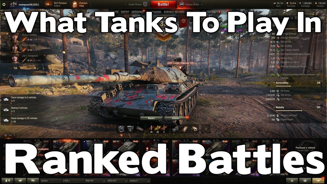 World of Tanks Ranked Battles 2021 Which Tanks To Play?