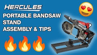 Hercules Portable Band Saw Stand Assembly + Tips + Overview  ( HH78S  HF 59640  )