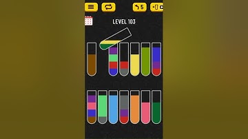 water sort level 103 | colour puzzle gameplay walkthrough solution