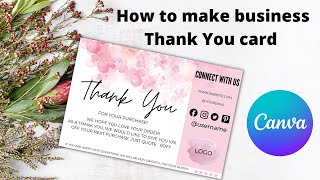 Canva Tutorial #10| How to make Thank You card for your business 2022 | #PPDIY #diy #businesscard screenshot 5