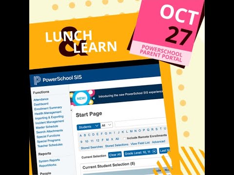 Lunch and Learn: PowerSchool Parent Portal on 10/27/20