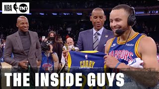 Steph Curry Gets A Special Jersey From Ray Allen & Reggie Miller For NBA 3-PT Record | NBA on TNT