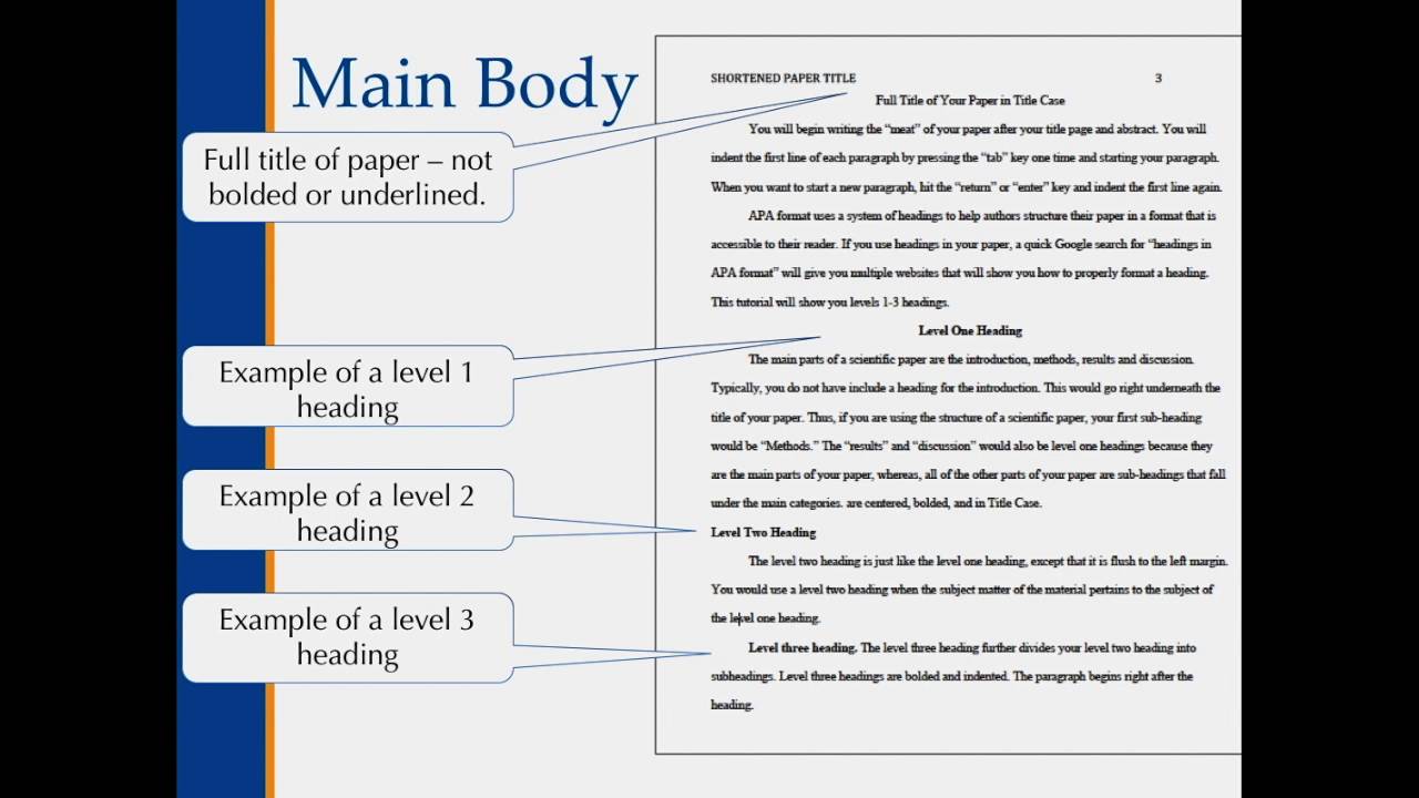 how to start main body of essay