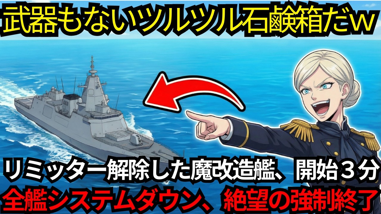 「日本は武装放棄したのかw」ツルツルの護衛艦を笑う女性提督→演習開始3分、全艦制御不能で顔面蒼白「幽霊…いや、悪魔だ！」【海外の反応】