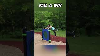 Crazy Parkour Fails Vs Wins!! #Shorts