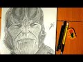 Thanos sketch made by hardik panchal  by hardik panchal arts