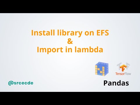 How to install library on EFS & import in lambda