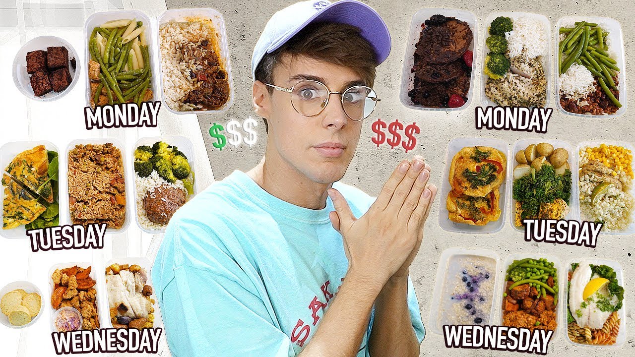 I ordered a CHEAP vs. EXPENSIVE weekly MEAL DELIVERY service YouTube