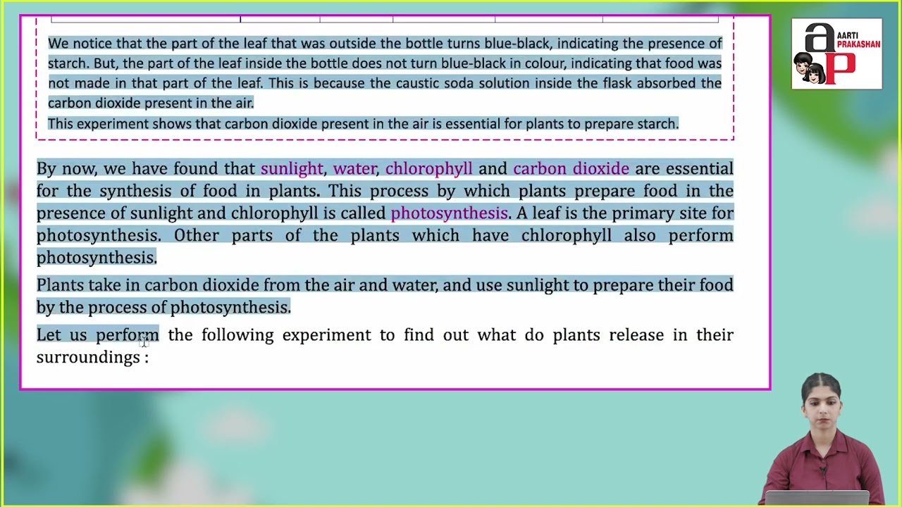 Ch 10 | Aarti Prakashan | Science | Class 7 | Life Processes In Plants | For children
