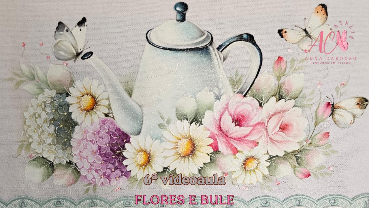 Pintando Bule e Flores - Projeto da apostila 03