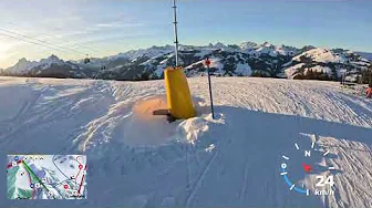 Gstaad 4K POV fast ski run (Saanerslochgrat - Saanenmöser)