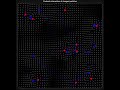 simulated Coulomb interaction of charged particles