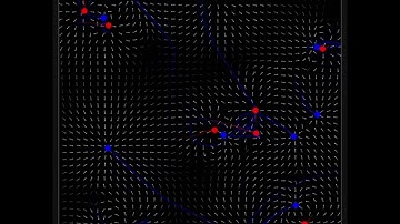 simulated Coulomb interaction of charged particles