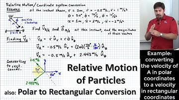 Relative Motion of Particles | Polar to Rectangular Coordinate Conversions